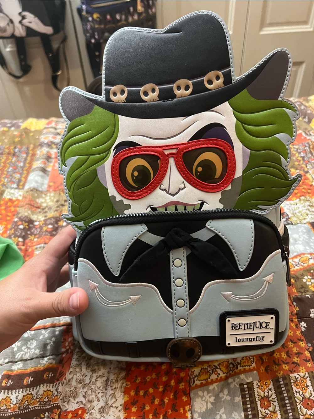 Loungefly Beetlejuice Character Mini Backpack